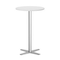 Amy cafebord 1175xØ650mm hvid med alugråt stel