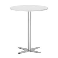 Amy cafebord 1175xØ900mm hvid med alugråt stel