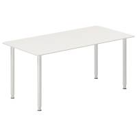 Office skrivebord 160x80cm hvid/alu