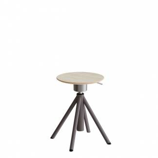 Atlas taburet 430-550mm med vippefunktion egelaminat, grå ben