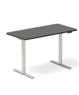 Office hæve-sænkebord 120x60cm antracit med sølv stel