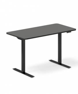 Office hæve-sænkebord 120x60cm antracit med sort stel