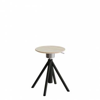 Atlas taburet 430-550mm med vippefunktion egelaminat, sorte ben