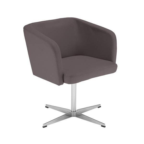 Hello stol med krydsfod i stof gråbrun