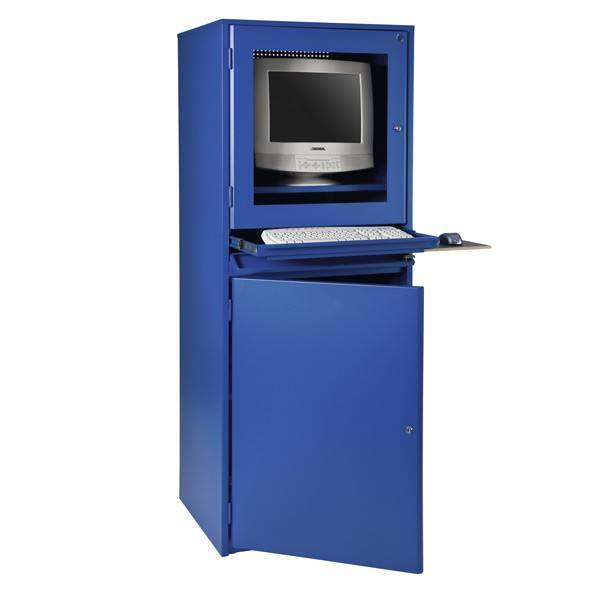 Computerskab helsvejst PC-skab 1733x642x545mm blå