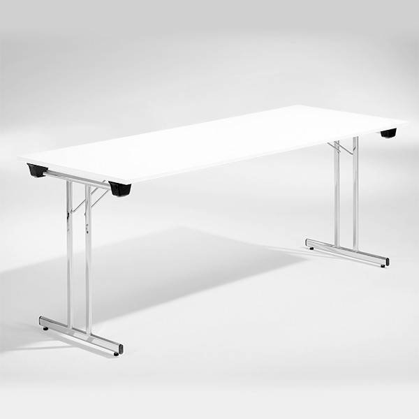 Dinner Style klapbord 180x80cm hvid med krom stel