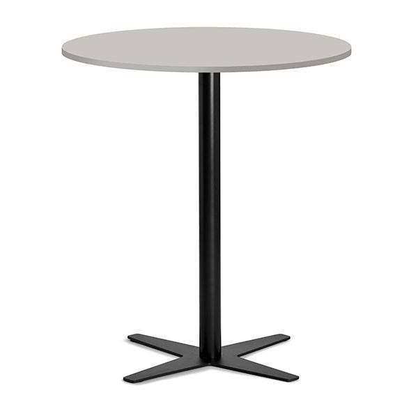 Amy cafebord Ø90cm højde 105cm grå bordplade med sort understel