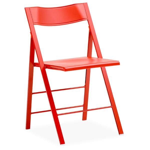Mini plast klapstol rød med rødt stel
