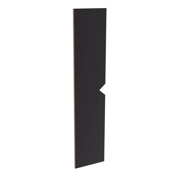 Eira Light stor låge i hvidpigmenteret finér, sort laminat, bredde 22cm
