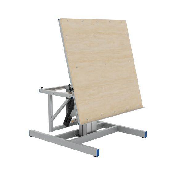 ErgoTilt montagebord 1-søjle med bordplade 1200x1205mm stål