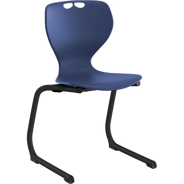 Tarris Junior elevstol med blåt sæde og sort C-stel