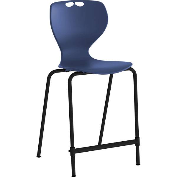 Tarris Junior High elevstol med blåt sæde og sort stel