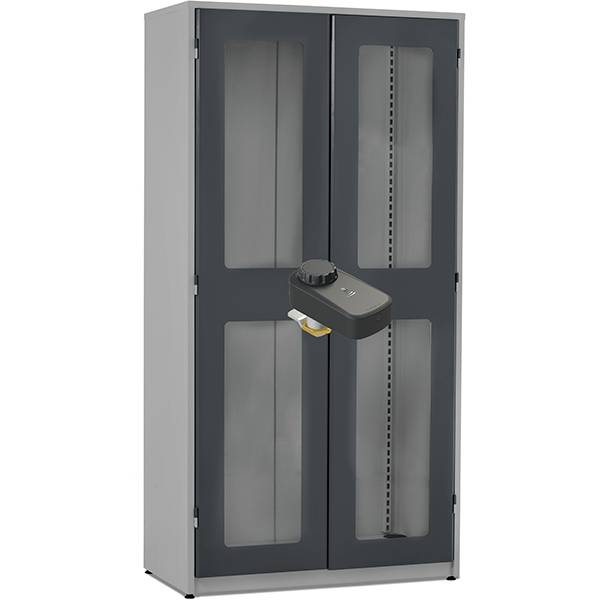GBP værktøjsskab med plexiglas og FlexLock 2000x1020x540mm grå