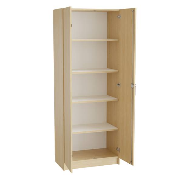 Mora højskab 2100x800x470mm i birk laminat med cylinderlås