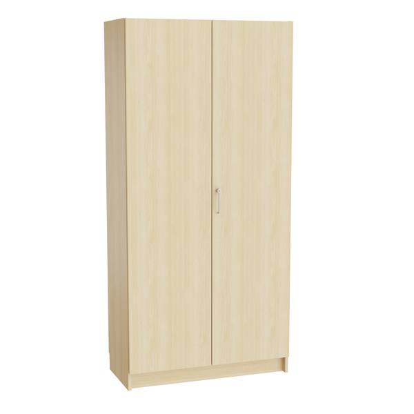 Mora højskab 2100x1000x470mm i birk laminat med cylinderlås