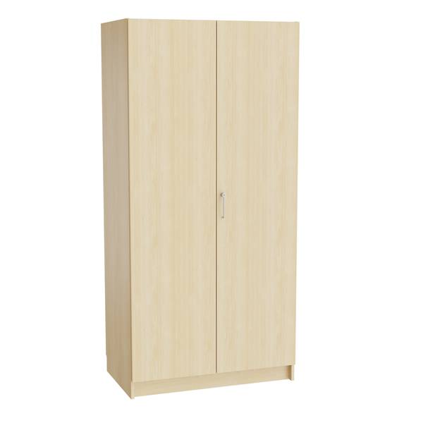 Mora højskab 2100x1000x600mm i birk laminat med cylinderlås