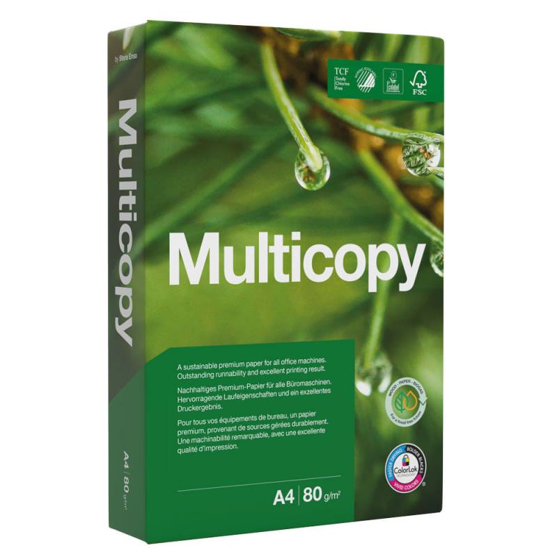 Multicopy kopipapir med huller A4 80g, 500 ark (Palle pris)