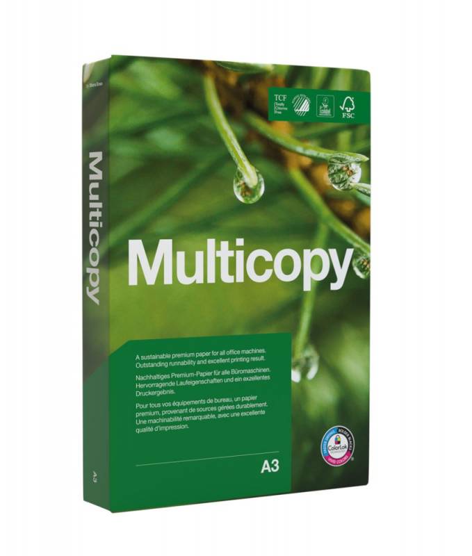 Multicopy kopipapir A3 90g, 500 ark (Palle pris)