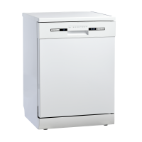 Scandomestic opvaskemaskine DWF1444WD fritst&aring;ende til 14 kuverter med AirDry og AquaStop hvid