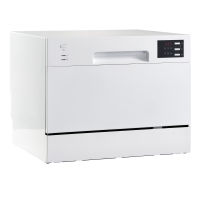 Scandomestic bordopvaskemaskine 6 kuverter med LED-display hvid