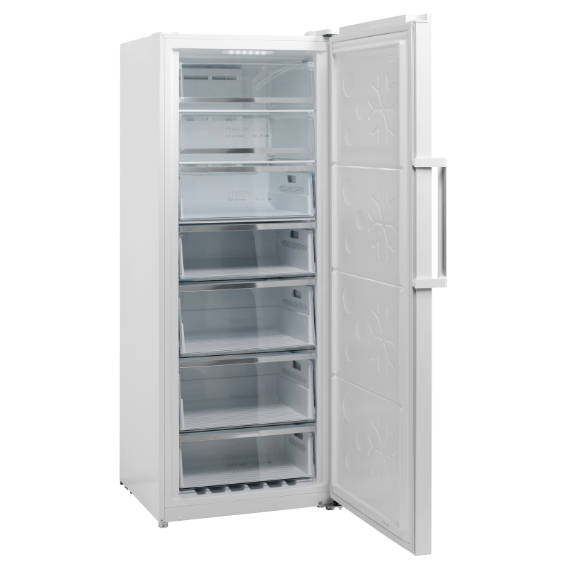 Scandomestic fritst&aring;ende fryseskab 380 liter NoFrost XXL 70 cm hvid