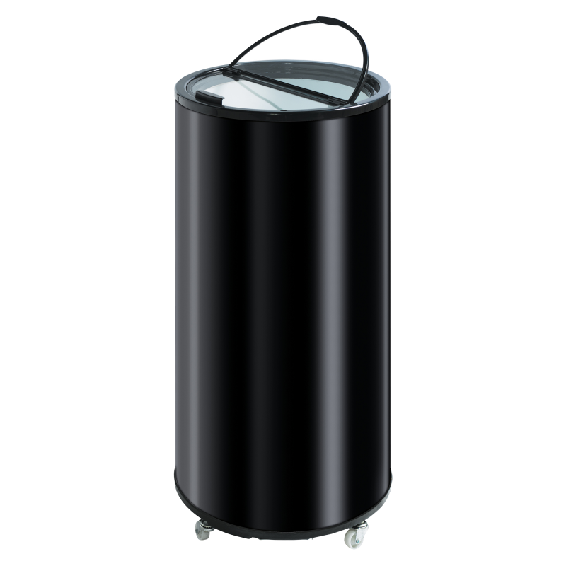 Scancool TK 66 BE t&oslash;ndek&oslash;ler 63 L med flip-glasl&aring;g sort