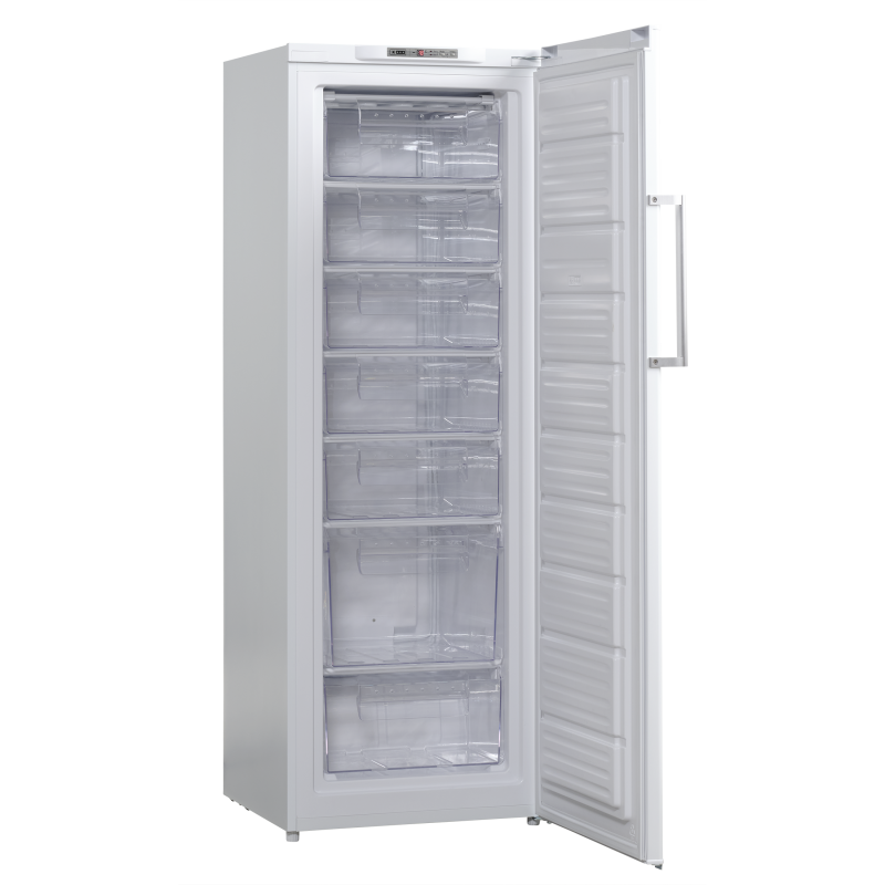 Scandomestic SFS242WE fritst&aring;ende fryseskab 242 liter med Super Freeze hvid