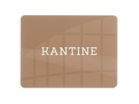 Skilt "KANTINE" 12x9cm aluminium caffe latte