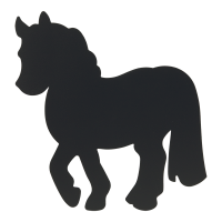 Securit chalkboard hest Silhouet 33x36cm sort