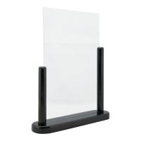 Securit akryl display ramme A4 i massivt sort træ