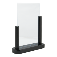 Securit akryl display ramme A5 i massivt sort træ