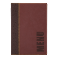 Securit Trendy menukort A5 med 4 lommer og vinrød omslag