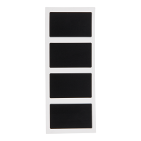 Securit Chalk Stickers rektangulær 4,7x8cm sort, pakke a 8 stk