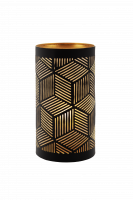 Securit SANTORINI metal stager til LED lys sort og guld