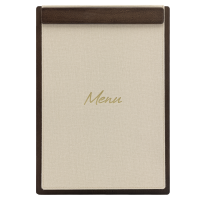 Securit SIGNATURE menu clipboard A4  med magnetisk lukning valn&oslash;d