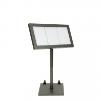 Securit COATED STEEL LED informationsdisplay 95cm til 3xA4 sort
