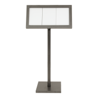 Securit COATED STEEL LED Informationsdisplay 135 til  3xA4 sort