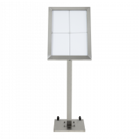 Securit STAINLESS STEEL LED Informationsdisplay 120 til 4xA4 stål