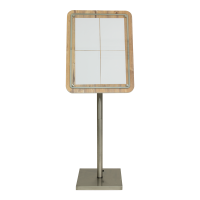 Securit GLASS STAR informationsdisplay 125cm til 4xA4 eg