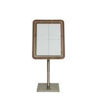 Securit GLASS STAR Informationsdisplay 85 til 4xA4 valnød
