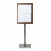 Securit CLASSIC LED Informationsdisplay 125 til 4xA4 brun