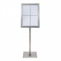 Securit GLASS STAR informationsdisplay 125cm til 4xA4 stål