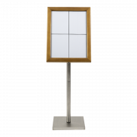 Securit CLASSIC LED Informationsdisplay 125 til 4xA4 teak