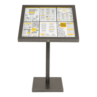 Securit COATED STEEL LED informationsdisplay 95 til 6xA4 sort