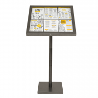 Securit COATED STEEL LED informationsdisplay 135cm til 6xA4 sort