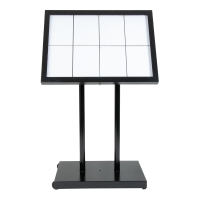 Securit BLACK STAR XXL LED Informationsdisplay til 8xA4 sort
