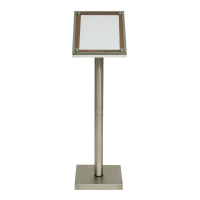Securit GLASS STAR informationsdisplay 85cm til 1xA4 valnød