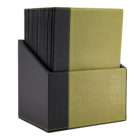 Securit TRENDY 20 x A4 menuomslag i opbevaringsboks grøn