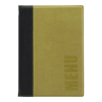 Securit Trendy menukort A5 med 4 lommer og grønt omslag