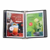 Securit registersystem A4 med 8 lommer til bord i akryl